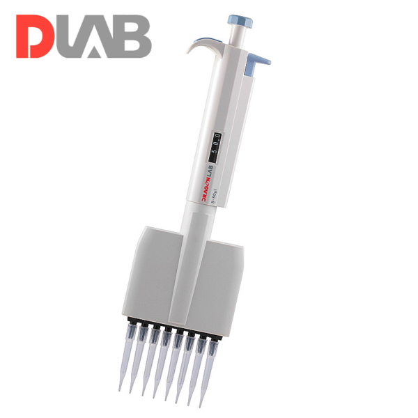 DLAB | TopPette Ayarlanabilir Sekiz Kanallı Otomatik Pipet 5-50 μL DLAB | TopPette Ayarlanabilir Sekiz Kanallı Otomatik Pipet 5-50 μL